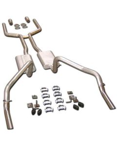 Camaro Dual Exhaust Kit, 2-1/2", Flowmaster True, 1970-1973