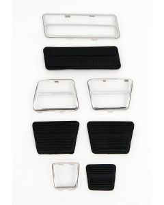 Camaro Pedal Pad Kit, Gas, Brake & Parking Brake, For Cars With Drum Brakes, 1972-1981