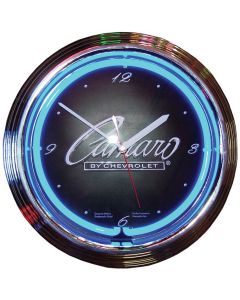 Camaro Clock,Neon Script