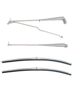 Camaro Windshield Wiper Arms & Blades, Brushed Finish, Hidden Wipers 1970-1981