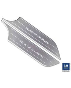 Camaro Chrome Billet Kick Panel Covers, Camaro Logo, 2010-2013
