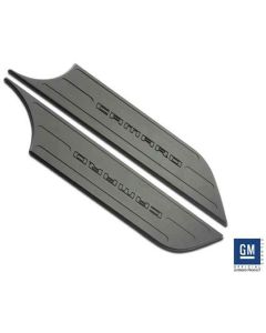 Camaro Black Billet Kick Panel Covers, Camaro Logo, 2010-2013