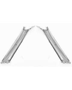 Camaro Door Pillar Posts, Chrome, 1967