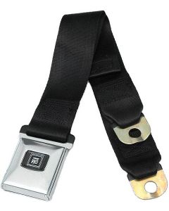 Camaro Seat Belt, Rear, With Deluxe Interior, Black, 1968-1969