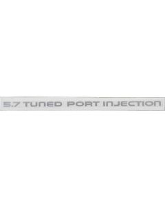 Camaro Rocker Panel Decal, 5.7 Tuned Port Injection, Silver, 1987-1990