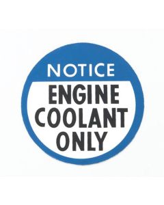 Camaro Engine Coolant Only Decal, 1978-1982