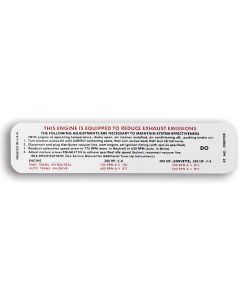 Camaro Emission Decal, Automatic Or Manual Transmission, 1970Early