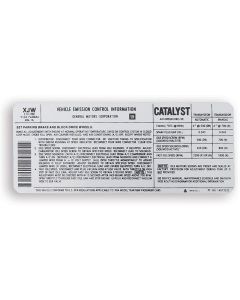Camaro Emission Decal, Automatic Or Manual Transmission, 305hp, 1984