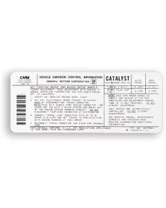 Camaro Emission Decal, 5.0E, 1988
