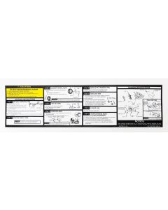 Camaro Jacking Instructions Decal, 1991Late-1992