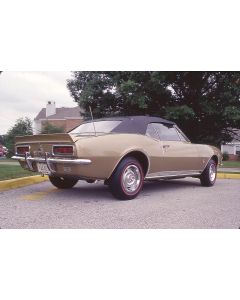 Camaro Convertible Top, Black, With Plastic Rear Window, 1967-1969