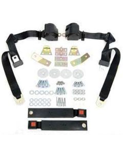 Camaro Shoulder Harness/Seat Belt Kit, 3-Point Retractable,With Black Buckle, 1967-1973