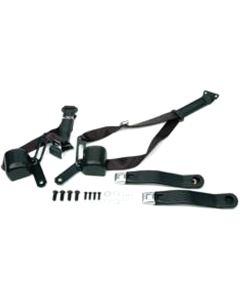 Camaro 3-Point Retractable Shoulder Harness/Seat Belt Kit, Morris Classic Concepts, Black, 1970-1973