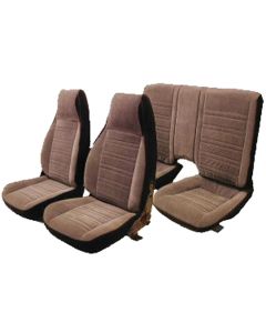PUI Camaro Seat Covers, Rear, Cloth, For Cars With StandardInterior & Solid Rear Seat, 1982-1985