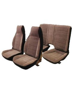Camaro Front & Rear Seat Cover, Velour, For Cars With Standard Interior & Solid Rear Seat, 1987-1992