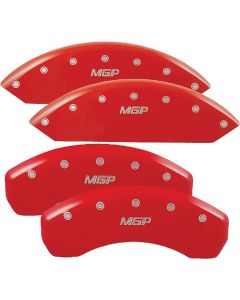 Camaro Caliper Covers, Red, Front & Rear MGP Logo, V8, 2010-2013