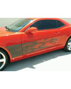 American Car Craft Camaro Side Graphics Set, Black, Flames 2010-2013