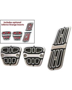 Camaro Billet Aluminum Pedal Covers, Manual, 3 Piece Set, 2010-2013