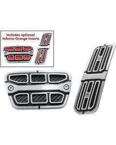 Camaro Billet Aluminum Pedal Covers, Automatic, 2 Piece Set, 2010-2013