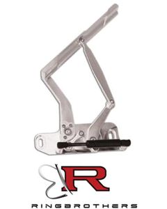 Camaro Hood Hinges, Billet Aluminum, Solid Frame, Natural, With Steel Hood, 1967-1969