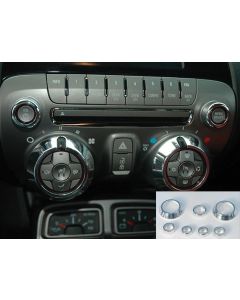 Camaro Interior Knob Set, Billet, Polished, 7pc, 2010-2013