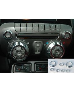 Camaro Interior Knob Set, Billet, Machined, 7pc, 2010-2013