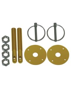Aluminum Hood Pin Kit, Gold