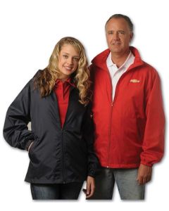 Chevy Jacket, Clique Windbreaker With Gold Bowtie, Red
