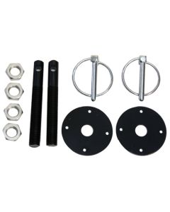 Aluminum Hood Pin Kit, Black