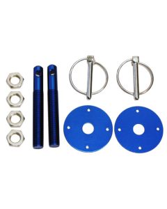Aluminum Hood Pin Kit, Blue