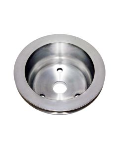 Chevy Small Block Aluminum Crankshaft Pulley, Long Water Pump, 1 Groove