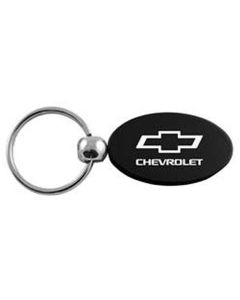 Chevy Oval Key Chain, Anodized Aluminum, With Bowtie Logo