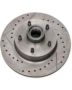 Camaro Disc Brake Rotors, Zinc Plated, Drilled & Slotted, Front, 1967-1969