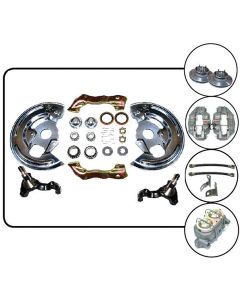 Camaro Manual Disc Brake Conversion Kit, 4 Piston Caliper, Front, 1967-1968