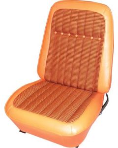 Seat,Preassembled,Orange Houndstooth Upholstery,1969