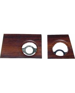 Camaro Radio Trim Plates, Dash, Rosewood, 1969