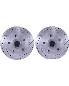 Camaro Brake Rotors, Front, Drilled & Slotted, 1967-1969