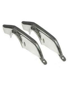Camaro Front Bumper Guards, Chrome, Deluxe, With Mounting Brackets & Rubber Inserts, 1967-1968