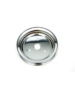 Camaro Crankshaft Pulley, Small Block, Double Groove, Chrome, 1967-1968
