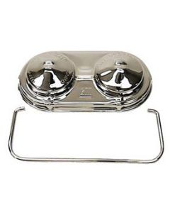Camaro Brake Master Cylinder Cover, Power Or Manual, 5-5/8"x 2-1/2", Chrome, 1967-69