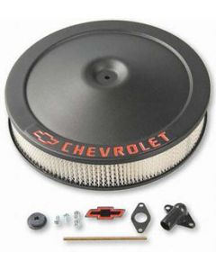 1967-92 Air Cleaner Assy,Open Element,Crinkle Blk Finish