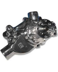 Camaro Water Pump, Small Block,Short Style, PolishedAluminum Hi-Flow, Stewart, 1967-1968