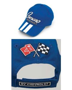 Camaro Cap, Blue, With Rally Stripes