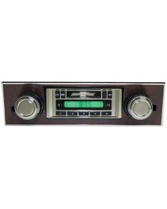 Custom Autosound Camaro AM / FM Stereo Radio, USA-230, With Walnut Bezel 1967-1968