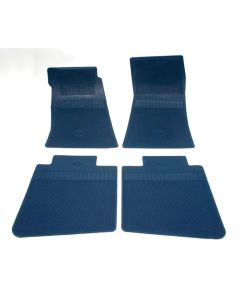 Camaro Rubber Floor Mats, Bowtie Logo, Dark Blue, Show Correct, 1969