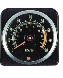 Camaro Tachometer, 6000 RPM Redline, 1969Late