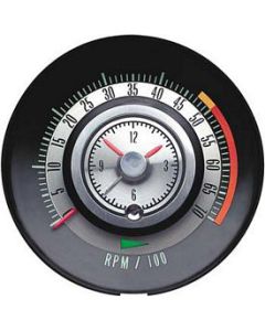Camaro Clock & Tachometer, Tic-Toc, 5000 RPM Redline, 1968