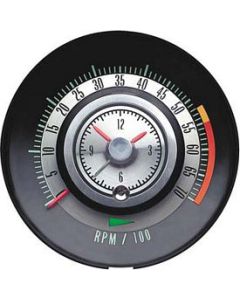 Camaro Clock & Tachometer, Tic-Toc, 5500 RPM Redline, 1968