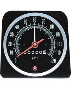 Camaro Speedometer, 120 MPH, With Speed Warning Indicator, 1969