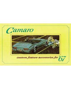 Camaro Custom Feature Accessories Booklet, 1967